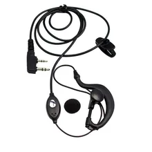 Lista personalizada 100 pcs 2pin porta K fone de ouvido ptt mic fone de ouvido para walkie talkie handheld UV-82 BF-888s UV-5R KD-C1