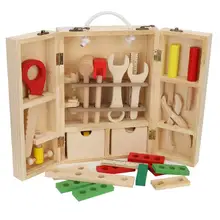 DIY сборка ролевые игры моделирование деревянный ящик для инструментов обучающие игрушки