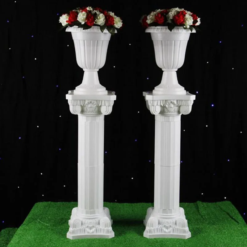 4pcs/lot 90cm Tall Wedding Plastic Column Roman Pillars Walkway Aisle
