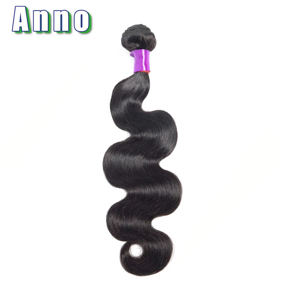 Annowig Human Hair Peruvian Body Wave 3 Bundles With Closure 4*4 Lace Closure With Bundles Natural Color Human Hair Extensions