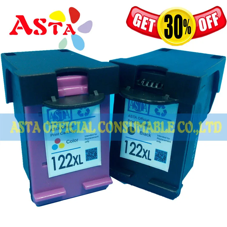 122XL INK Cartridge For HP Deskjet 1510 Printer AT10,100% Quality Test 122 Ink Cartridge-in Ink