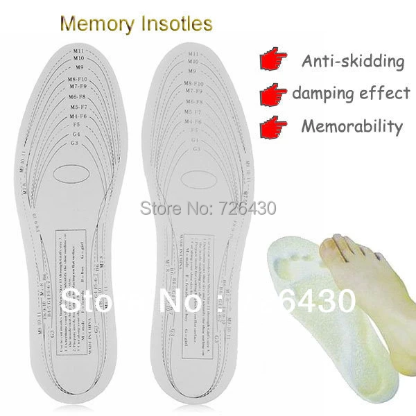 1 Pair Unisex Memory Foam Shoe Pad Insoles Anti-Arthritis Comfortable All Size