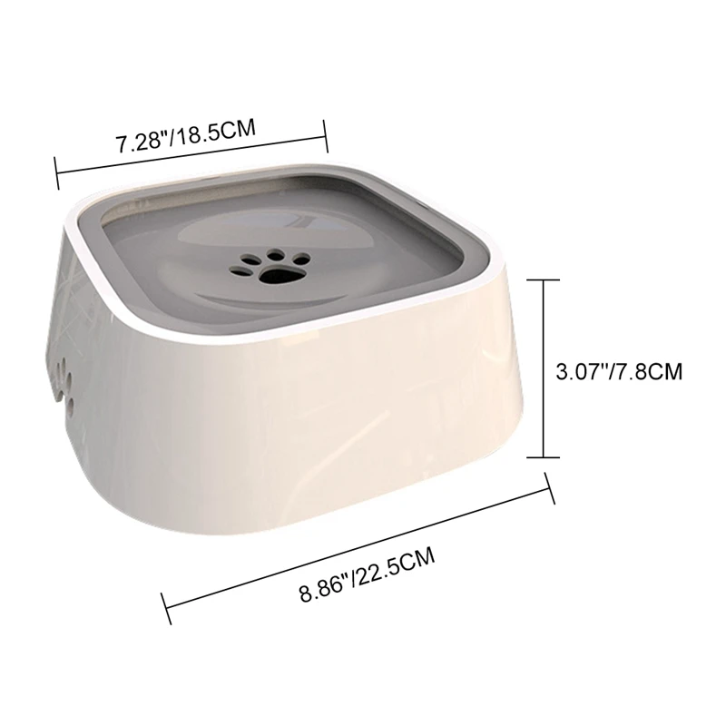 Dog Safe Floating Drinking Bowls Automatic Pet Water Dringking Feeder Cute Footprint Dog Cat Health Plastic Water Feeders Bowl