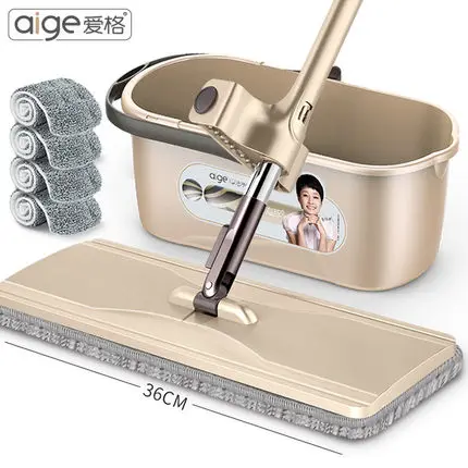 

[TB01]Flat mop lazy hand-free washing home mopping artifact one drag net mop wood floor wet and dry