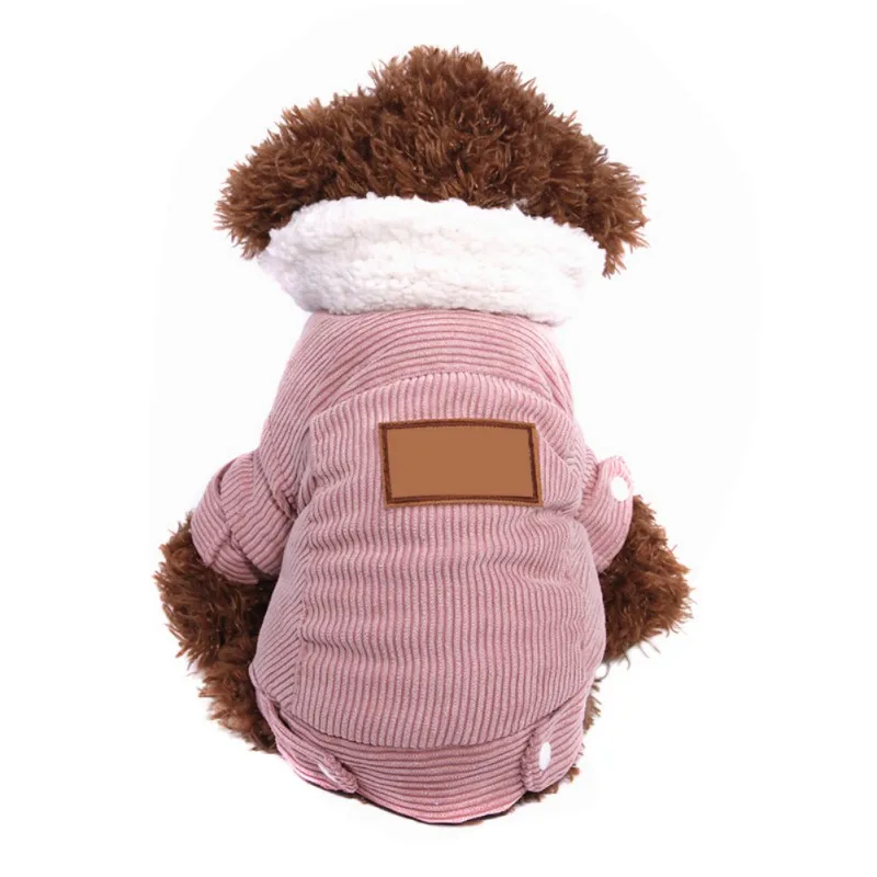 

2019 New Winter Warm Pet Corduroy Cotton-padded Jacket for Dogs Puppies Winter Warm Thickened Costume