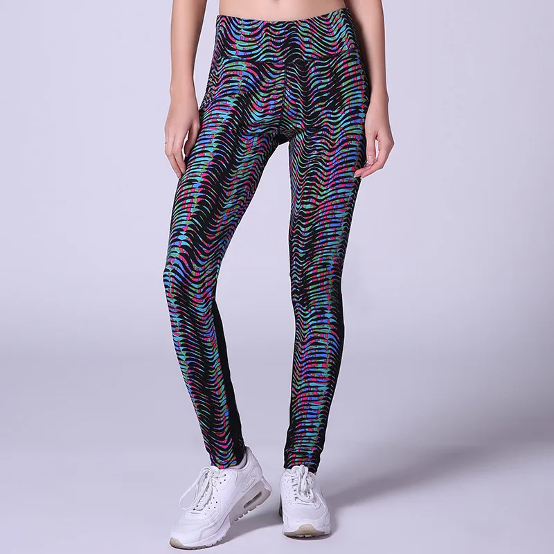 New Fashion Colorful Mesh Sporting Leggings for Women Casual Workout