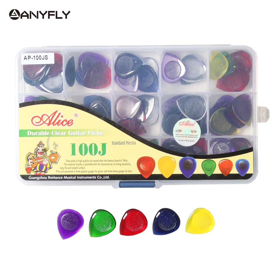 

Free Shipping Professional Alice AP-100JS Durable Clear Guitar Picks for Acoustic Electric Guitar Wholesales