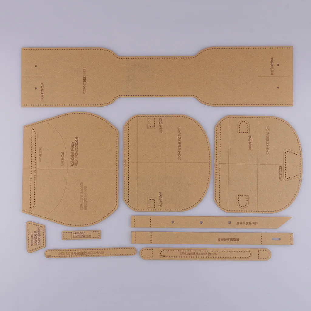 10Pcs DIY Women's Handbag Stencil Template Acrylic Leather Shoulder Bag Pattern Craft Tool