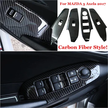 

Inner Window Switch Sticker Fiber Interior Panel Style Armrest 4pcs Adhesive