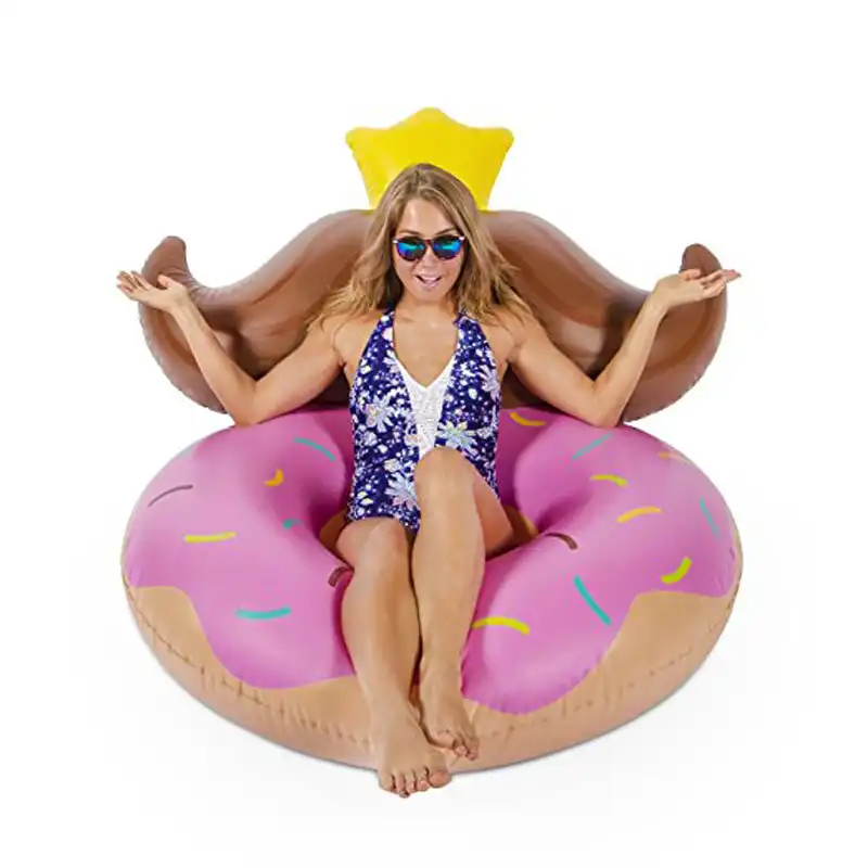 Inflatable Giant Pool Ring Floats Raft Sofa Fun Sunbath Beach Water Game Toys