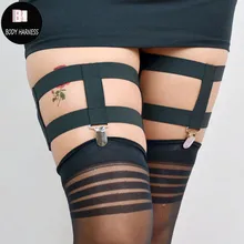 Сексуальные бедра ремни подтяжки подвязки ноги подвязки, фетиш носить подвязки для чулок Харадзюку Готический жгут тела