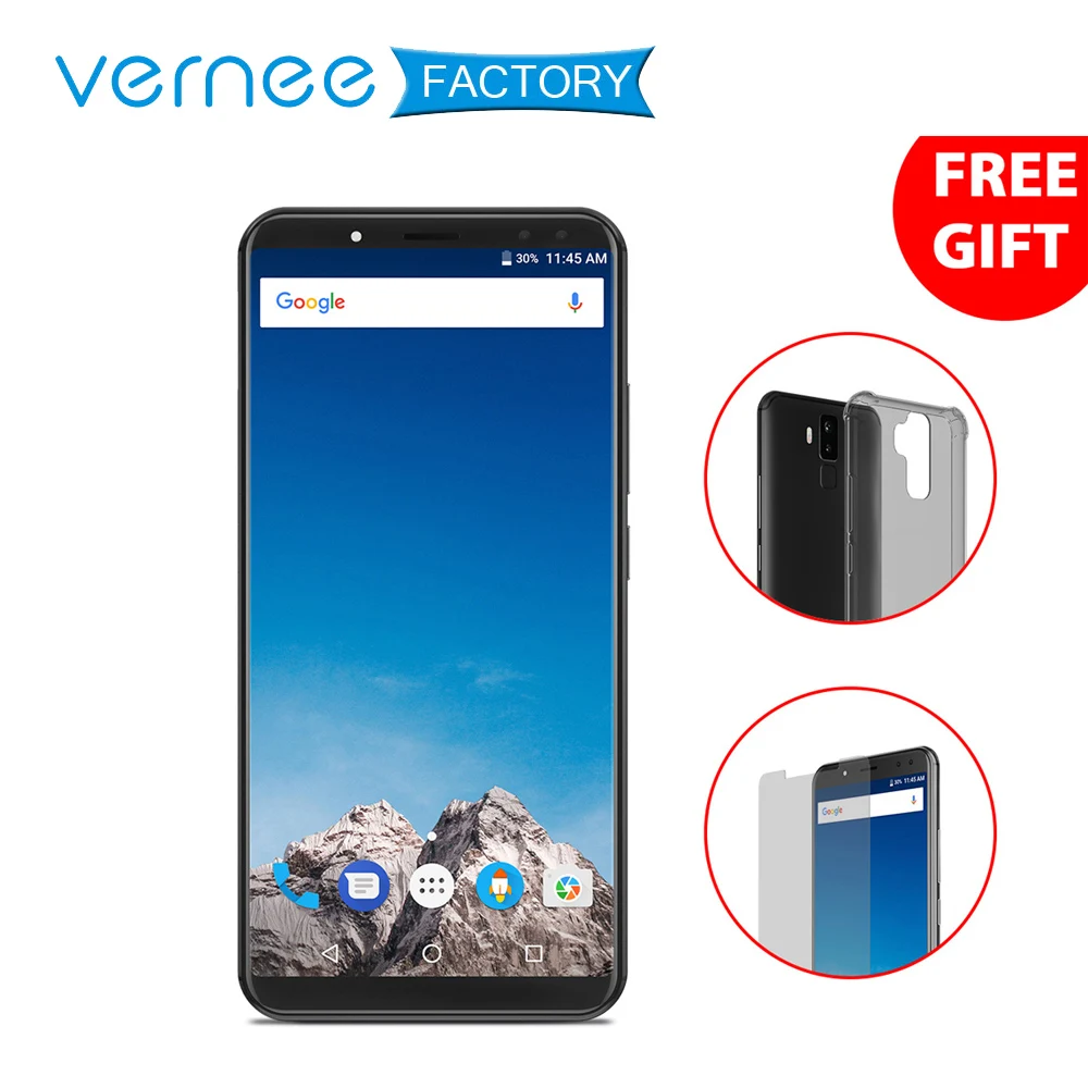 Смартфон 6'' Vernee X1 4G 6200 mAh Face ID 6GB 64 GB память Helio P23 MTK6763 Octa core 16 + 5 Мп 13MP 5MP 4 Cam