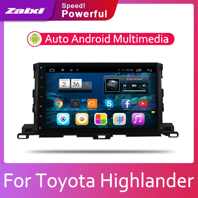 

ZaiXi 2din Car multimedia Android Autoradio Car Radio GPS player For Toyota Highlander (XU50) 2014-2019 WiFi Mirror link Navi