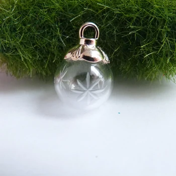 

300pcs 5x20mm round glass globe wishing bottle & 8mm end top connector for diy necklace pendant