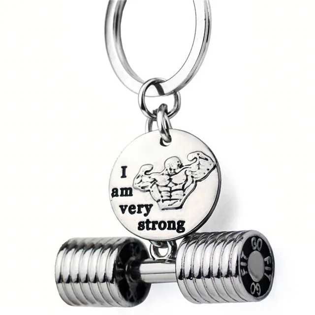 Dumbbell Bodybuilding Keyring Muscle Strong Man Keychain Male Key Chain Tool BL3 Dumbbell Bodybuilding Keyring Muscle Strong Man Keychain Male Key Chain Tool BL3