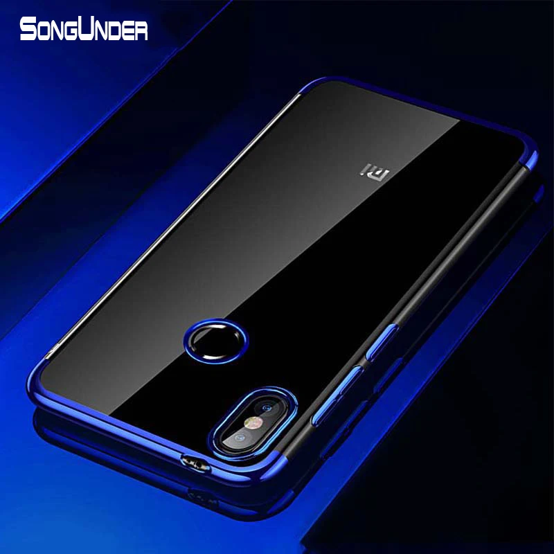 

For Xiaomi Redmi Note 6 Pro Case Cover Transparent Plating TPU Soft Silicone Back Cover For Redmi Note6 6Pro Cover Phone Coque