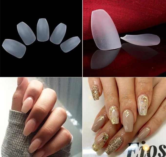 

Short Coffin Nail Tips Full - Cover Ultra-thin False Nail Tip 12 Sizes 120 tip / box