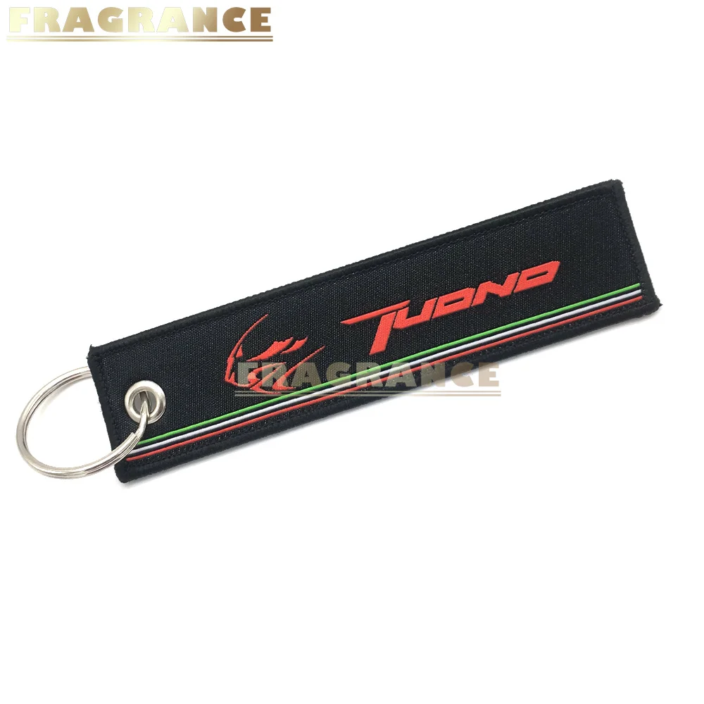 

Motorcycle Key Chain Woven Key Ring For Aprilia TUONO Label Chain Black Car Keychain