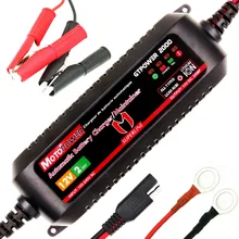 MOTOPOWER 12V 2AMP Automatic Smart Battery Charger for both Lead Acid Batteries and Lithium Ion Batteries Car Motorcycle Boat