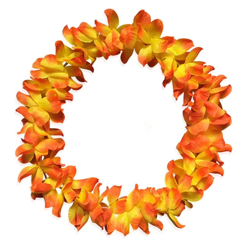 1pc garland Counts Tropical Hawaiian Flower Lei Party Favors Holiday DIY Decorations Fake flower wreath garland #4m08 (6)