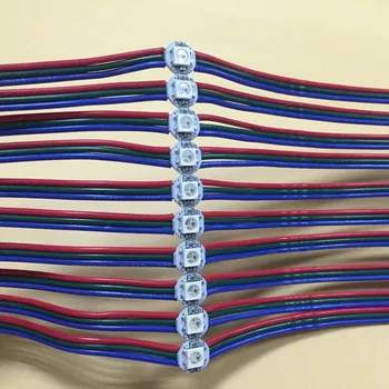

50pcs pre-soldered WS2812B led with heatsink(10mm*3mm);DC5V input;5050 SMD RGB with WS2811 ic built-in