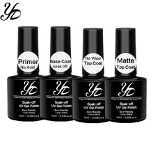 Yiday 10 мл Основные 4 шт. набор базовый слой/не вытирайте/очищение/Грунт/укрепить/Mattel Топ гель лак для ногтей маникюрный лак наборы лаков