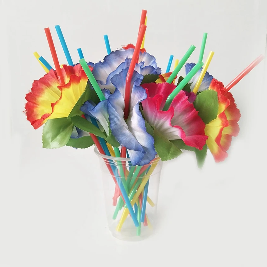 Buy New Arrive Drinking Straws 20Pcs Mixed Hawaiian Hula Beach Party Cocktail