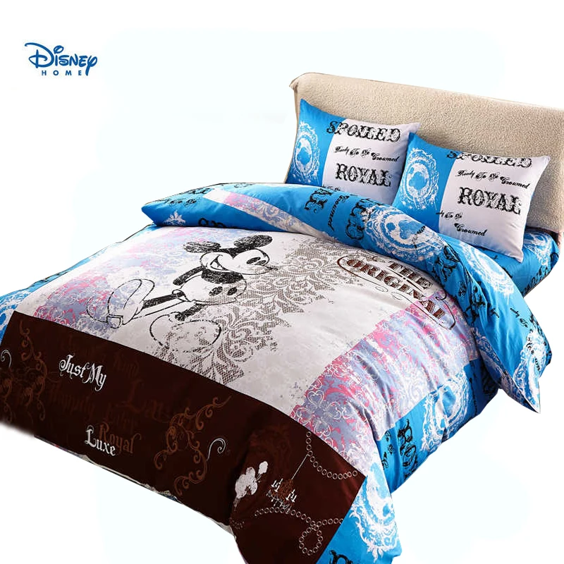 Cartoon Mickey Minnie Mouse Bedding Set 100 Cotton Disney