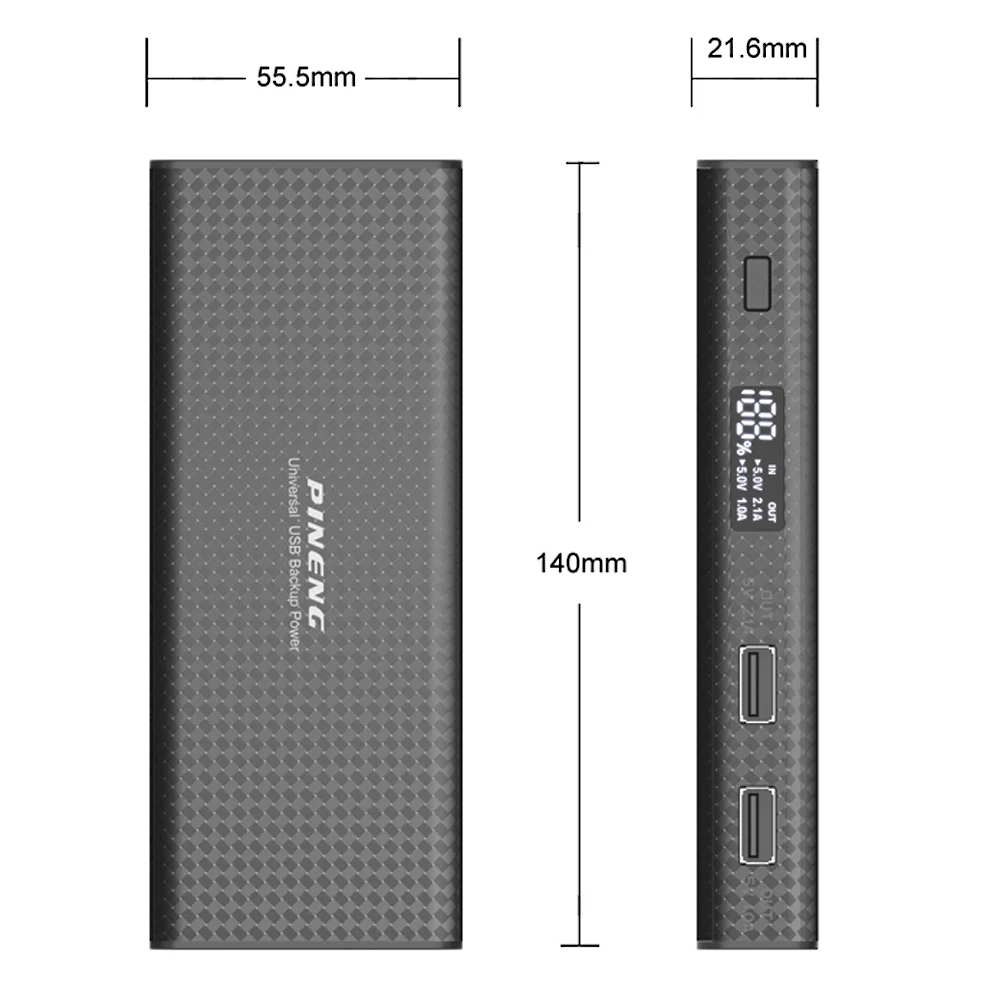 Pineng 10000 мАч Внешний аккумулятор PN953 портативный аккумулятор мобильный LiPolymer банк с Светодиодный индикатор для iPhone samsung S8 Xiaomi