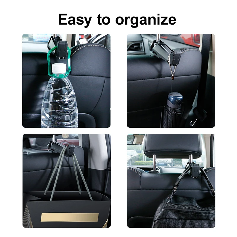 Baseus Car Phone Holder Headrest Hooks for iPhone Huawei Back Seat Hook Car  Mount Holder Fastener Seat Back Organizer Bag Hanger