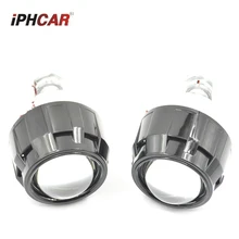 2pcs hid bixenon Projector lens car Bi-xenon projector lens hid xenon kit with black shrouds h1 h4 h7 car styling