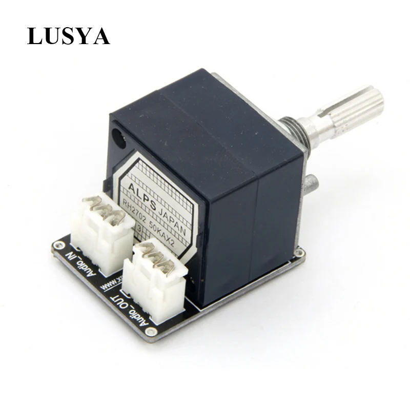 

Lusya original Japan ALPS RK27 double volume potentiometer A50K X 2 round handle for hifi amplifier T0086