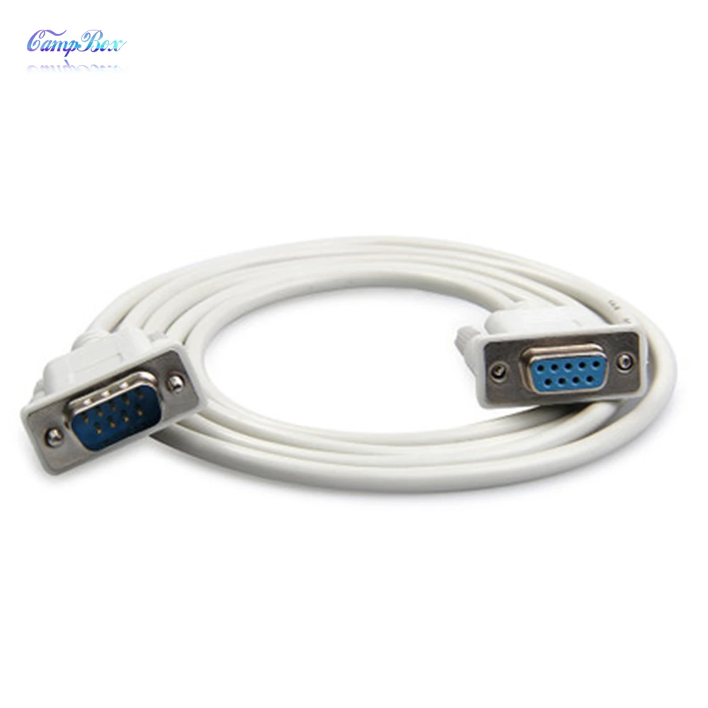 1Pcs 1.5m Male to Female DB9 RS232 Serial Ports Extension Cable Wire, 2