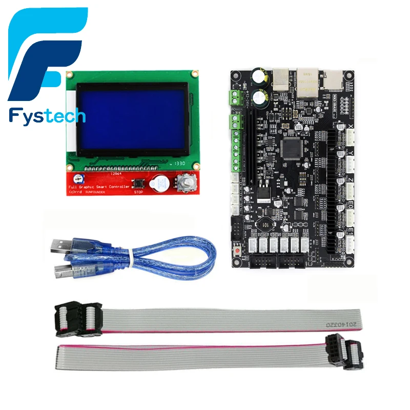 

3D Printer 32bit Arm Platform Smooth Control Board MKS SBASE V1.3 + MKS 12864 TFT LCD Touch Screen Display Module