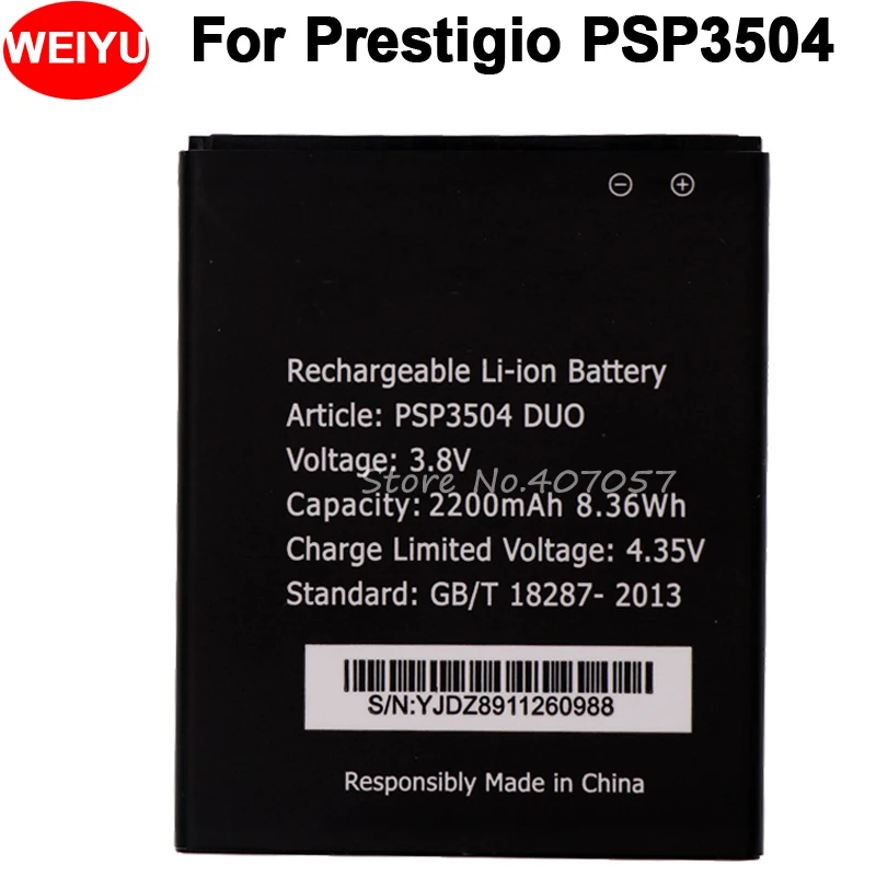 10 шт. аккумулятор 2200 мАч для Prestigio Muze C3 PSP 3504DUO 3504 Duo высокое качество | Мобильные