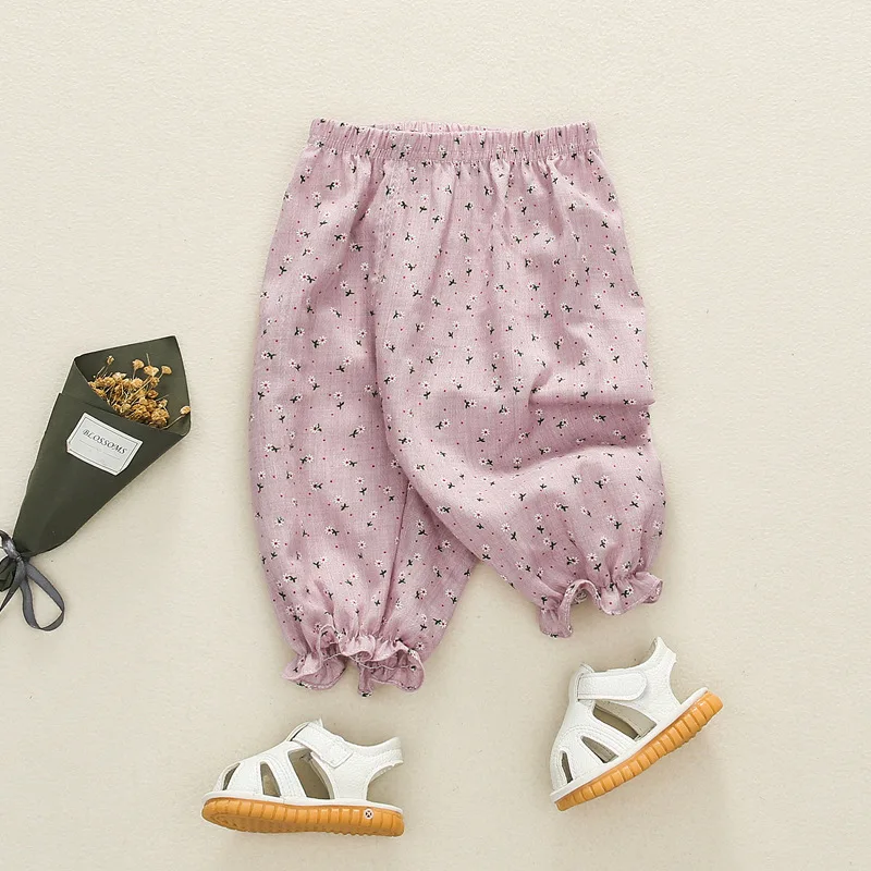 

Baby Girl Pants 2019 Summer Autumn Vintage Cute Casual Long Pants Children Baby Clothing Girl Cotton Pants for 12 3 Years Old