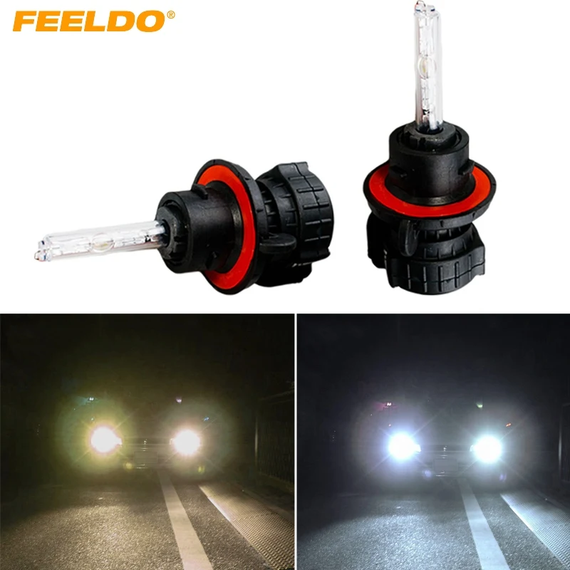 FEELDO 2 шт 35 Вт AC HID Bi-Xenon 9004/9007 Hi/Lo луч Замена лампы 4300 K-12000 K # HQ2345 | Автомобили и