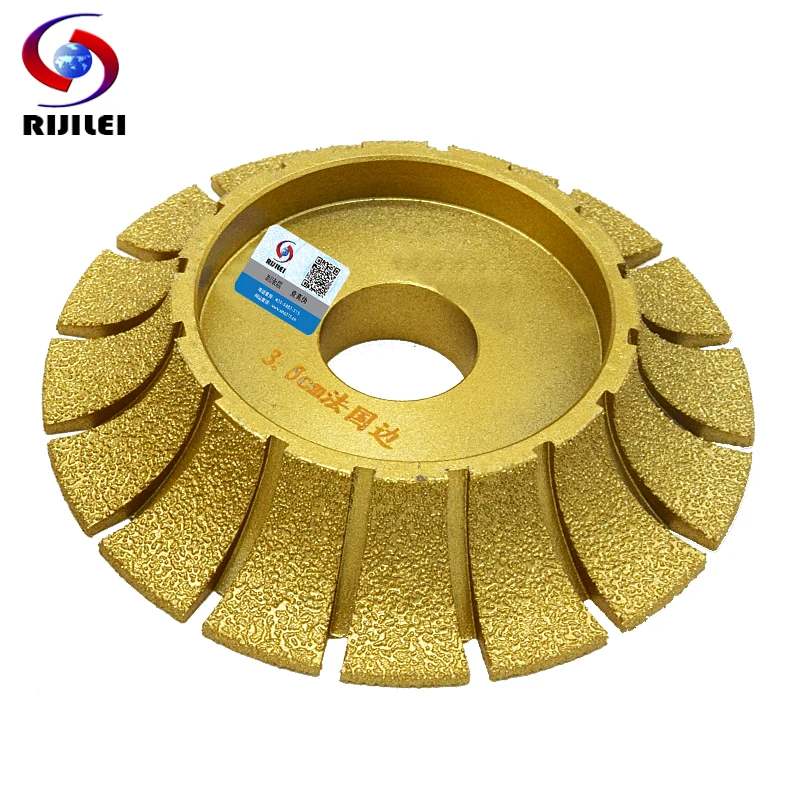 RIJILEI 140mm*30mm Brazing Diamond Profiling Wheels for Marble and Granite Angle Grinder Grinding Wheel Marble Edging Discs MX45 shdiatool 1pc diamond vacuum brazed finger bits m14 m10 30mm milling tile marble enlarge bevel holes in porcelain angle grinder