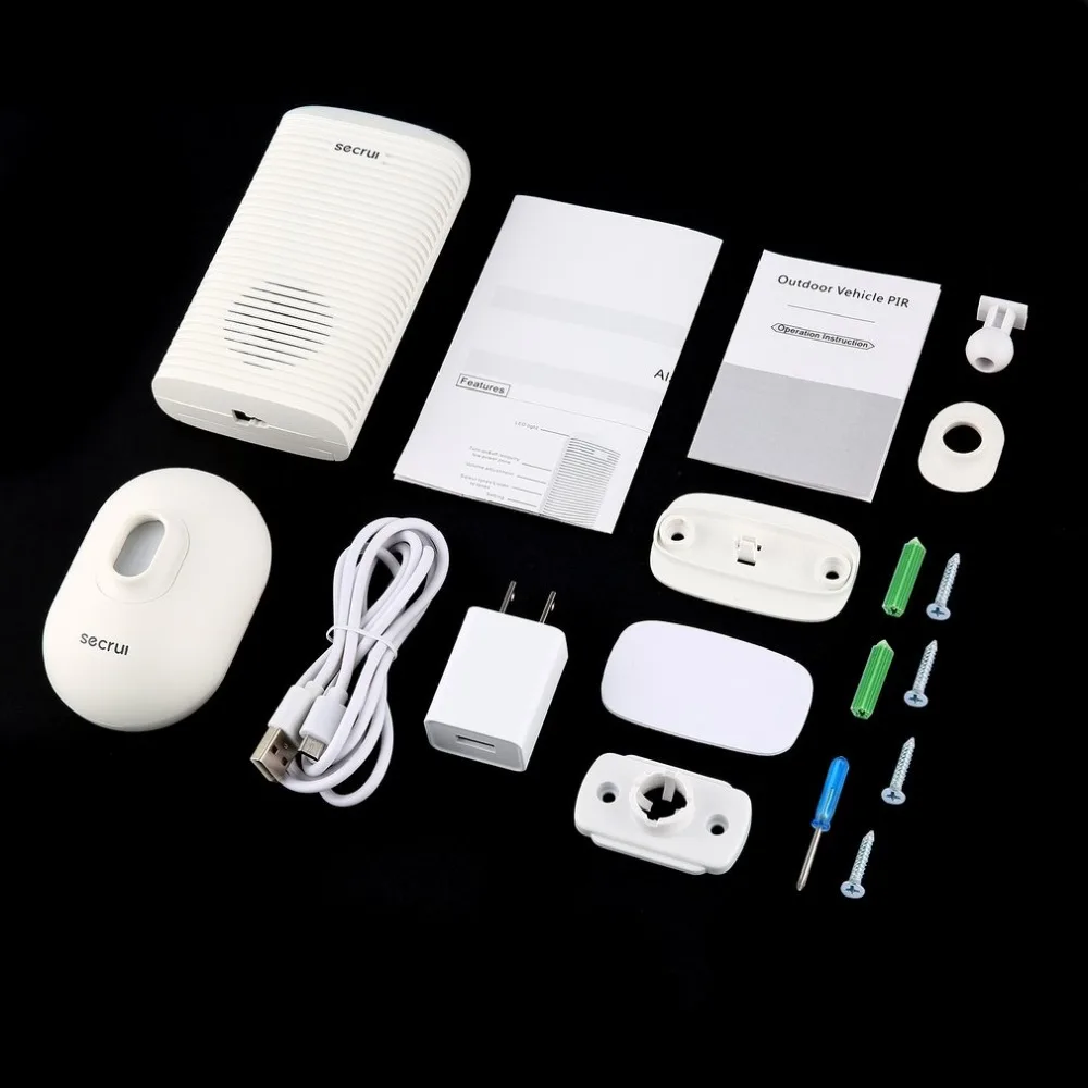 

SECRUI DW9 Wireless Security Alarm Waterproof PIR Motion Sensor Detector Patrol Infrared Driveway Garage burglar Alarm System