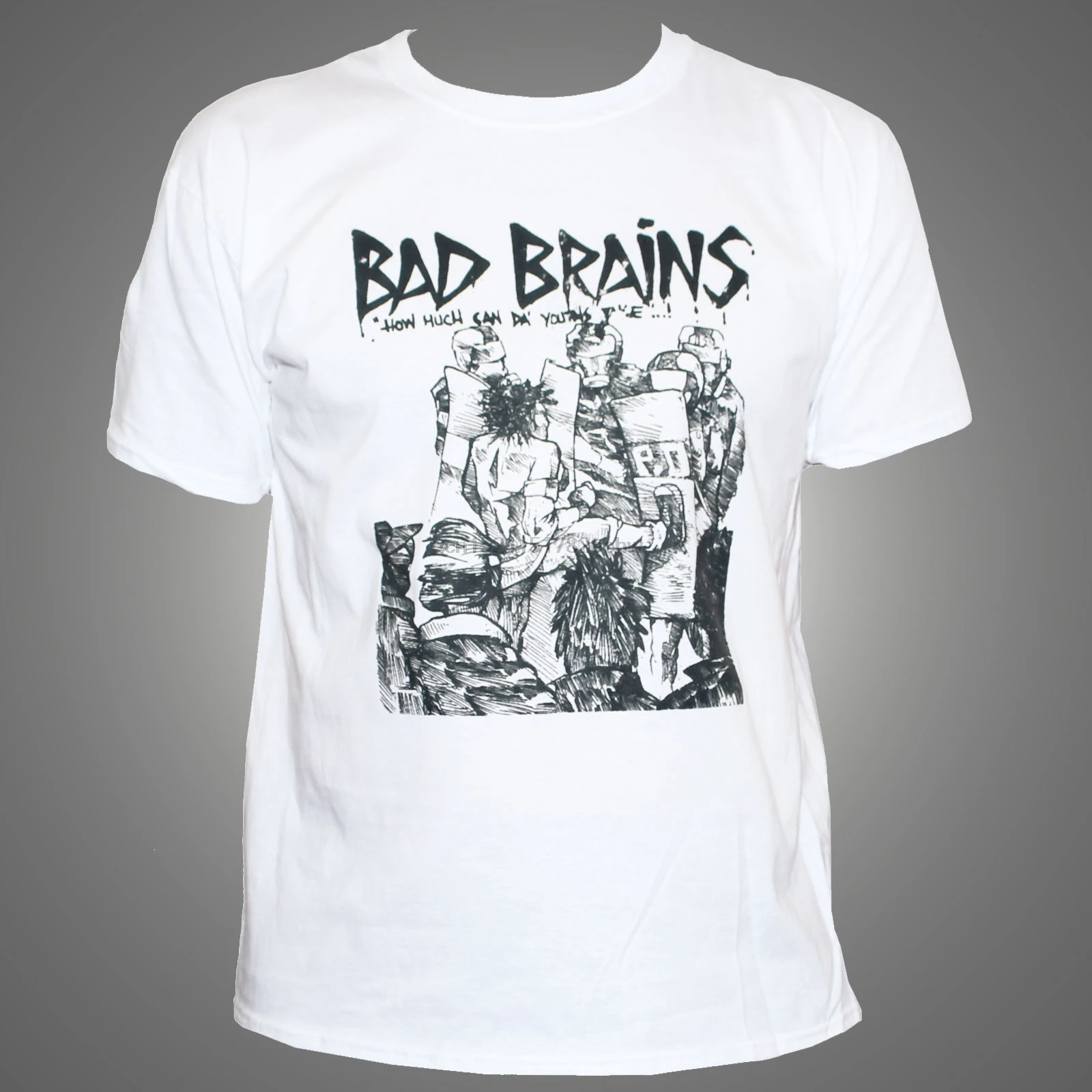 

Bad Brains T Shirt Punk Rock Fugazi Minor Threat Fishbone Band Graphic Tee Men Short Sleeve Cheap Sale Cotton T Shirt