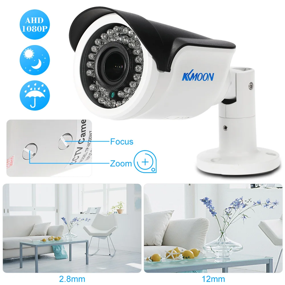 KKmoon 1080P AHD CCTV аналоговая камера 1/3 ”для sony CMOS 2.0MP IR-CUT 42 ИК светодиодов ночного видения всепогодный Крытый Открытый безопасности