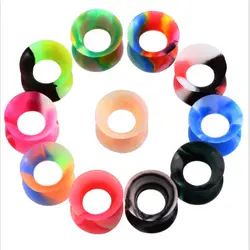 11 пар/уп. горячая Распродажа разноцветный силиконовый расширитель ушей модные беруши туннельные носилки расширитель для мужчин пирсинг