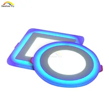 Double Color LED Panel Downlight 6W 9W 16W 3 Model LED Lamp Panel Light LED Ceiling Recessed Lights Indoor Lighting Bulbs