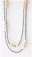 Elegância orgânica Colar Facetada Sunstone e Grânulos