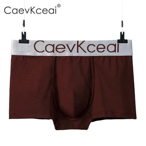 Brown Сексуальные боксеры, мужское нижнее белье, мужские хлопковые трусы, мужские трусы, шорты, нижнее белье, боксеры, шорты, хлопок, одноцветные, calvin cuecas - Color: Brown
