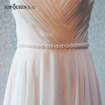 

TOPQUEEN S34A Handmade Women's Pearls Wedding Evening Party Pearl Belt