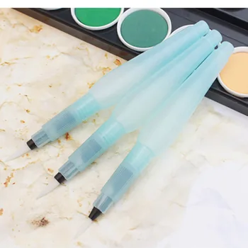 

3 pcs set different sizes of large capacity Barrel Water-based paints and brushes humidifying water storage pens art supplies