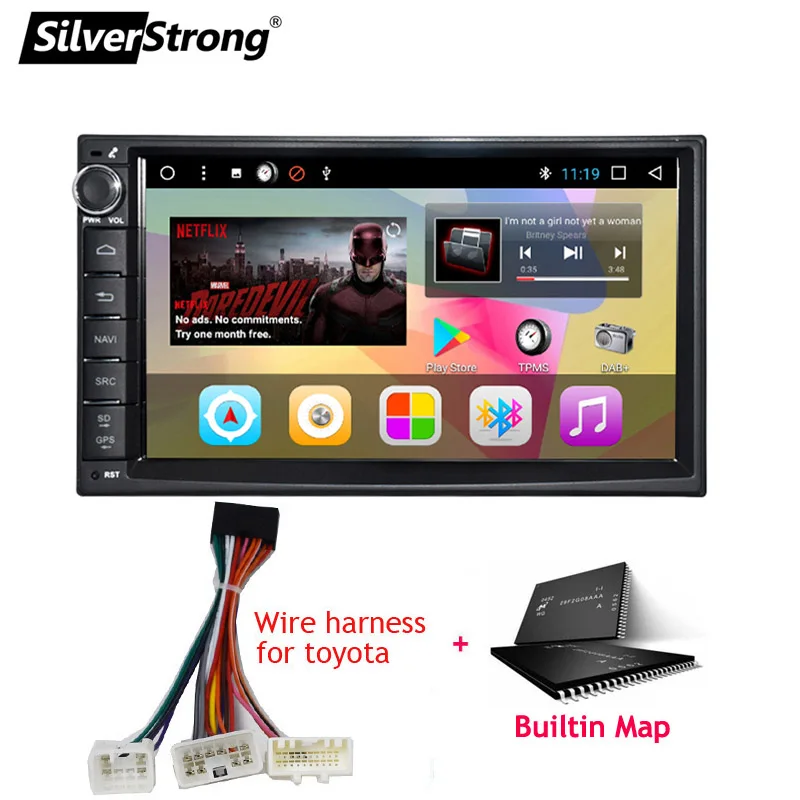 

SilverStrong Android7.1-8.1 IPS LADA GRANTA Android Universal Car Radio for GPS 2DIN Auto Stereo tape recorder 707T3