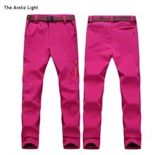 Зимние лыжные штаны Зимние теплые водонепроницаемые ветрозащитные мужские и женские Polartec походные флисовые термо брюки для сноуборда