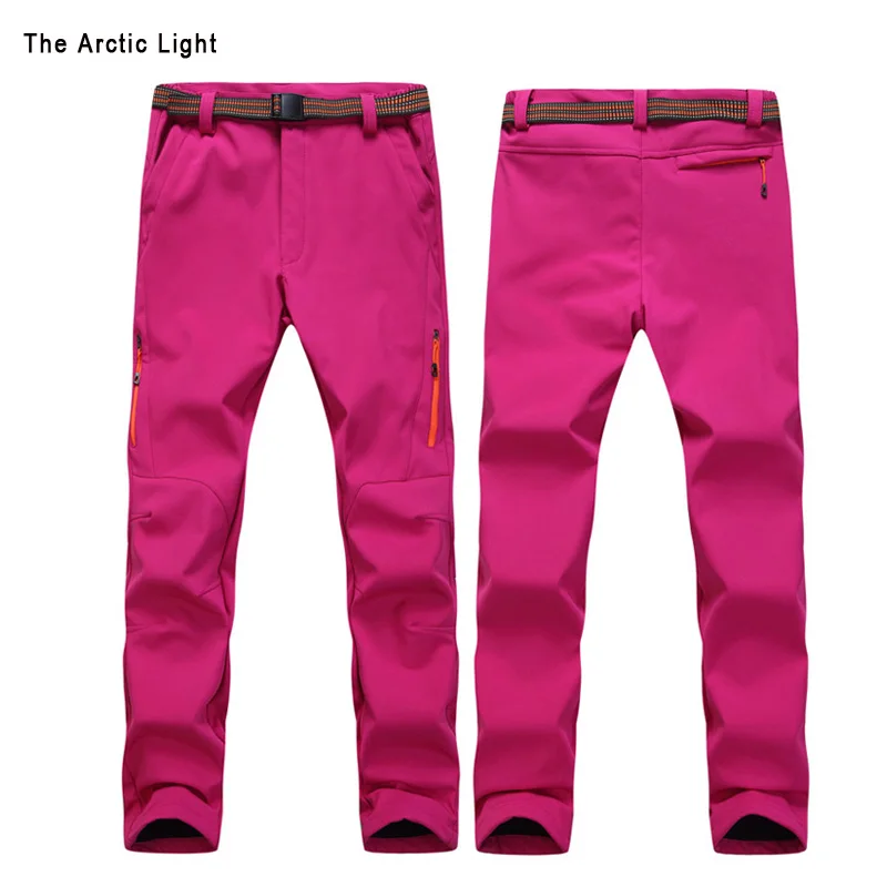 Skiing Hiking Trousers Snow Ski Pants Waterproof Windproof For Men Polar Fleece